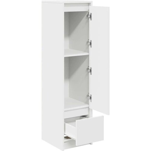 VidaXL Visoka omara bel 29,5x34x119,5 cm inženirski les Slike