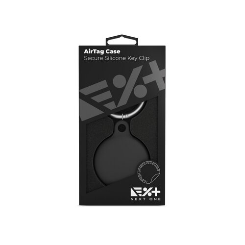 Next One silicone key clip for airtag black Cene