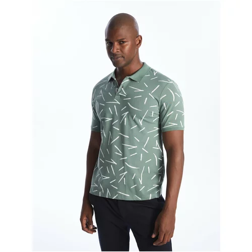 LC Waikiki Men's Polo Neck Short Sleeve Patterned Pique T-Shirt