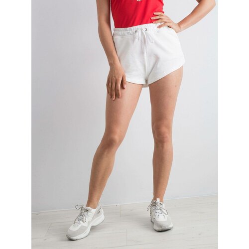 Yups Knitted shorts with pockets white Slike