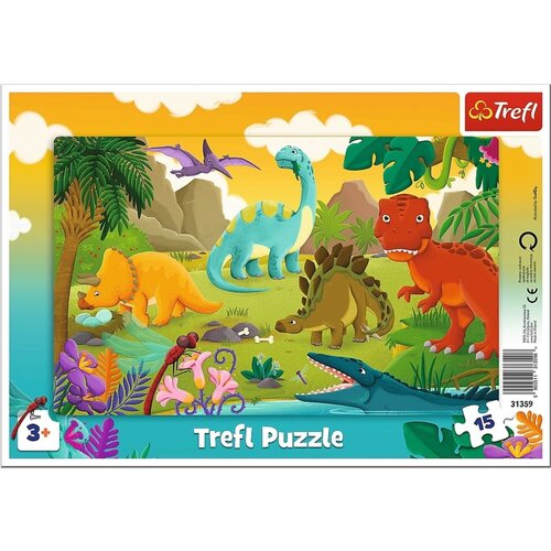 Trefl Dinosauri puzzle s okvirom 15kom - Cijene