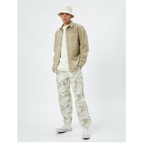 Koton Camouflage Cargo Parachute Trousers with Stopper Pocket Detail Cene