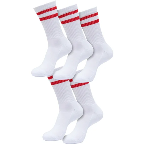 Urban Classics Double Stripe 5-Pack socks white/red