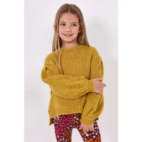 Mayoral Otroški pulover s primesjo volne rumena barva