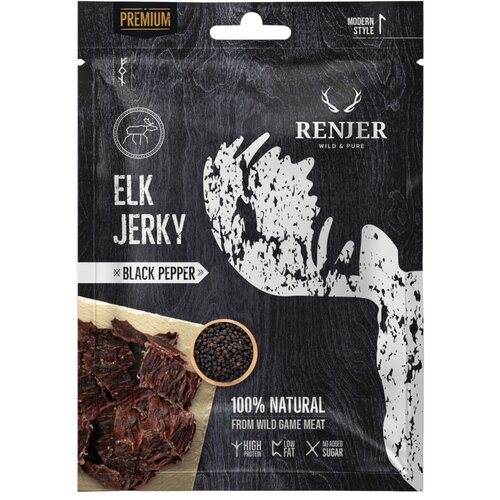 Renjer Sušeno meso losa Elk Jerky 25 г црна паприка Slike