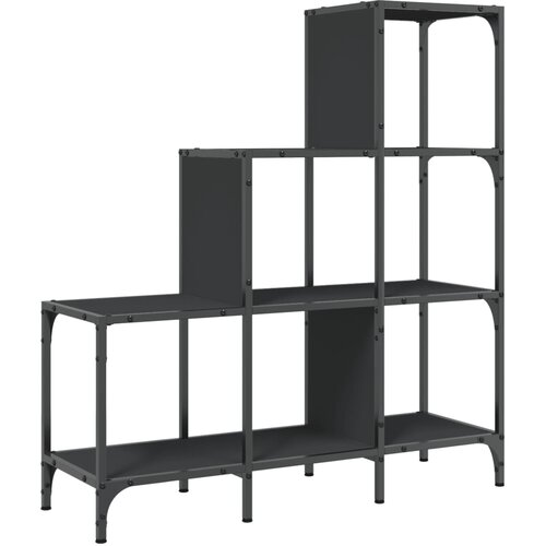 Maison Chic Knjižna omara - Knjižni regal črna 92x30x102 cm inženirski les in kovina, (21726113) Cene