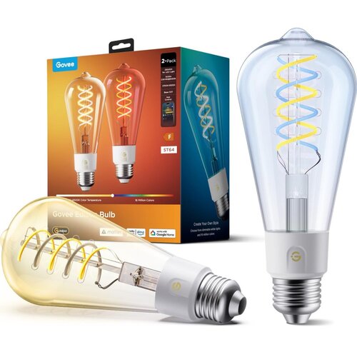  Govee-SADA 2xLED RGBWW St sijalica Smart MATTER ST64 E27/5W/230V 2700-6500K Wi-Fi Slike