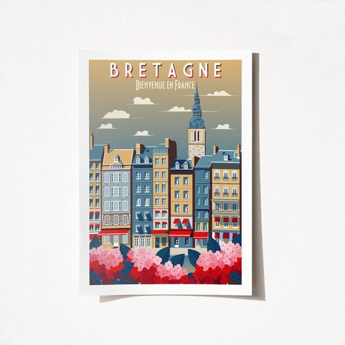 Wallity poster Bretagne Bienvenue En France-1955, 50x70 cm Cene