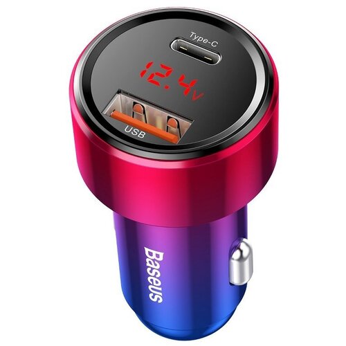 Baseus Magic Car Charger USB + USB-C QC 4.0 PD 45W (rdeča+modra), (20628790) Cene
