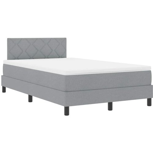  Krevet s opruga kutije Svjetlosiva 120 x 200 cm tkanina Slike