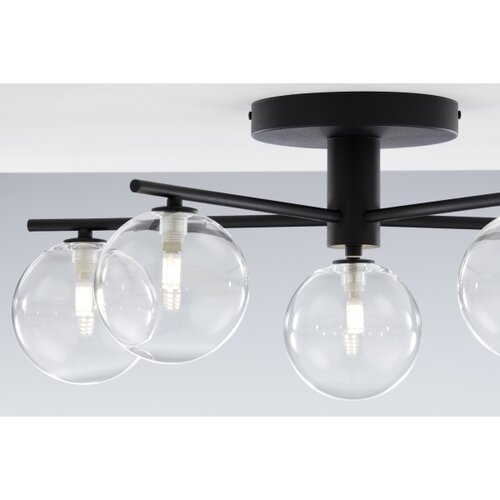 Jupiter 2046 - plafonska visilica prato 5xG9/10W/230V crna/prozirna Slike