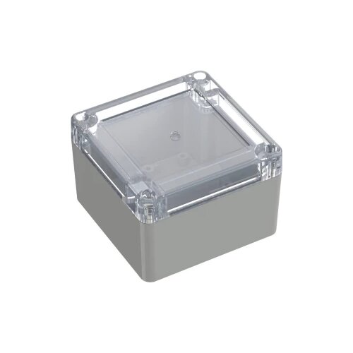 TRU COMPONENTS 6U07090906437 TC-13865068 industrijsko kućište 90 x 90 x 60 ABS, polikarbonat svijetlosiva, prozirna 1 St Cene