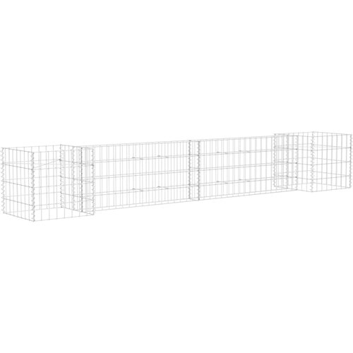 Maison Chic Cvetlično korito - Cvetlični Lonec za rastline gabion H-oblike jeklo 260x40x40 cm, (21789950) Slike