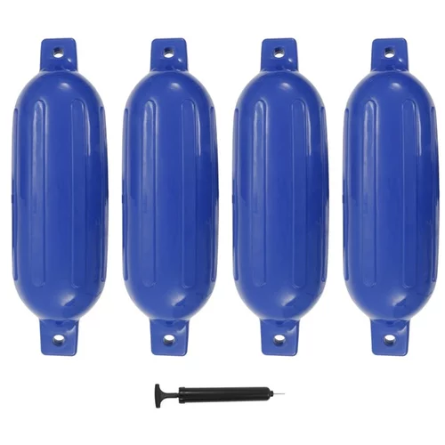  Odbojniki za čoln 4 kosi modri 58,5x16,5 cm PVC