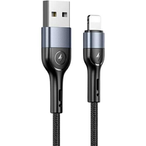 Usams BRIDED KABEL U55 2A ZA LIGHTNING 1M ZA IPHONE 12 13 14 ČRN, (21980428) Cene
