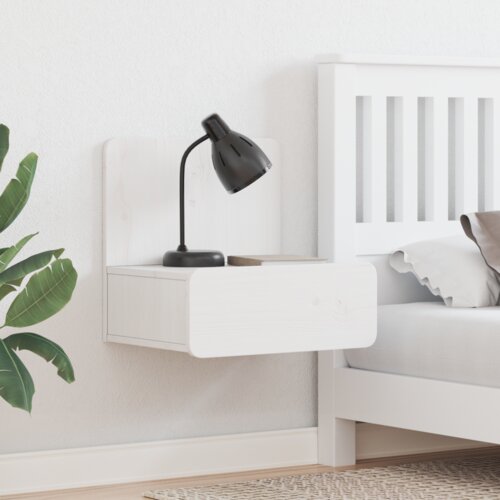  Noćni ormarić montiran na zid 2 pcs Bijelo 44 x 32.5 x 40 cm Cijene
