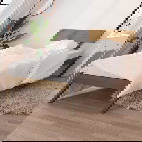 Furnova Posteljni okvir medeno rjav iz trdne borovine 90x190 cm, (21943268) Cene