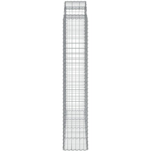  Lučne gabionske ko&amp;scaron;are 11kom 200x50x220/240cm pocinčano željezo Slike