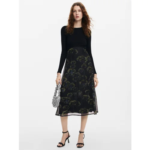 Desigual Women's floral dress Dark Pensee Lacroix - Women's