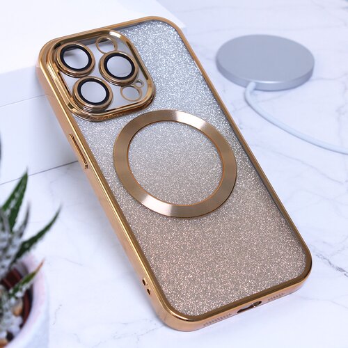 Torbica shine magsafe za iphone 14 pro 6.1 zlatna Slike