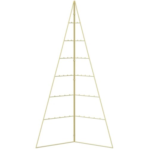  Metalna božićna jelka KUOPIO 140 cm Čelik Zlatno - 140 cm Zlatno bez LED svjetala Slike