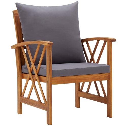 Maison Chic Vrtni stoli - Stol za vrt z blazinami 2 kosa trden akacijev les JS2192, (21876919) Slike