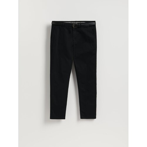 Reserved Chino slim hlače s remenom - crno Cijene