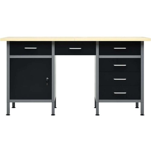 vidaXL radni stol crni 160 x 60 x 85 cm čelični Cijene
