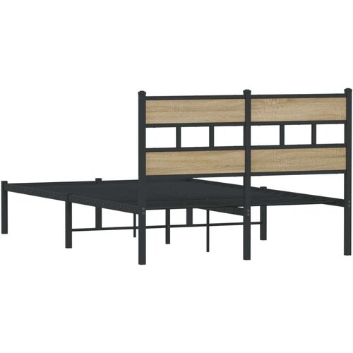 VidaXL Metalni okvir kreveta bez madraca boja hrasta sonome 120x190 cm Slike