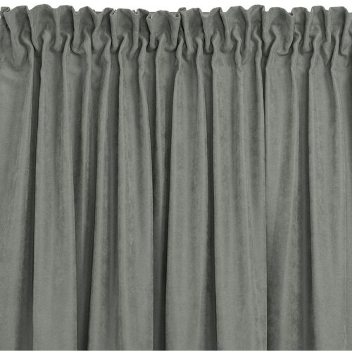  Curtain MILANA color gray style classic dragon tape transparent 10 cm with fringe 3 cm chenille 220x270 HOMEDE Slike
