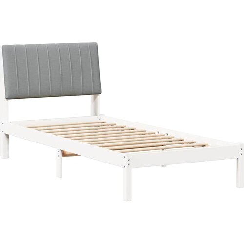 vidaXL Konstrukcija postelje Bela 90 x 200 cm Masivno borovo les, (5000084555) Cene