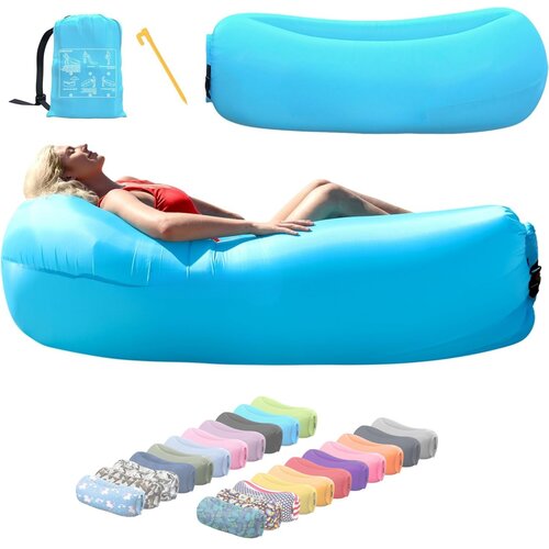 Vivva Prenosna napihljiva ležalka 180 cm za odrasle in otroke | COMFYAIR Modra, (5000203228) Cene