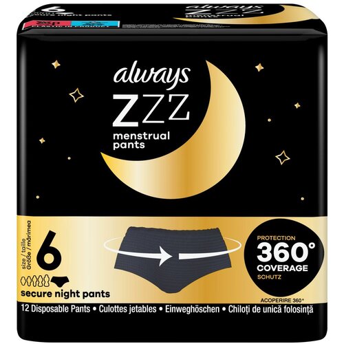 Always Secure Night Pants menstrualne hlačke 12 kos Cene