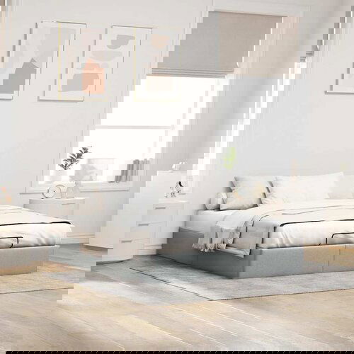 VidaXL Okvir kreveta bez madraca svjetlosivi 140 x 200 cm od tkanine Slike