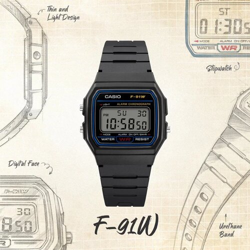 Casio RUČNI SAT F-91W-1DG Slike