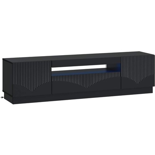 vidaXL LED TV kabinet Crna Konstruirano drvo - Crna Cijene