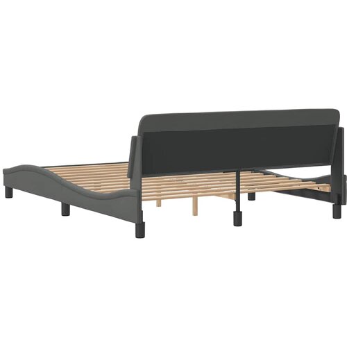  Okvir za krevet Dover tamnosivi 160x200 cm od tkanine Slike
