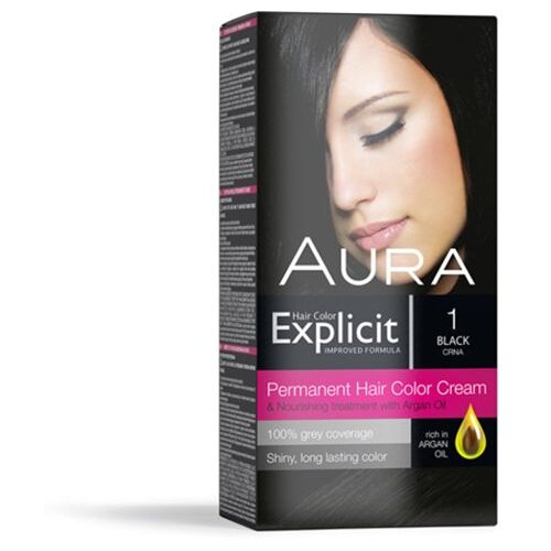 Aura EKSPLICITNA Boja za kosu 1 NOVA crna Cijene