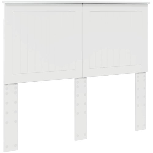  Uzglavlje s uzglavljem Sjajno bijelo 120 cm Konstruirano drvo Slike