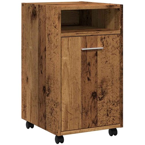 vidaXL omara s kolesi Stari les 33x38x60 cm Inženirski les Cene