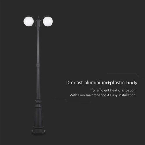  Spolja&amp;scaron;nja lampa 2xE27/60W/230V IP44 199 cm crna Slike