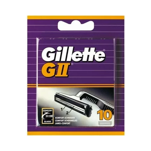 Gillette GII glave za britje, 10 kos.