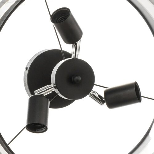  Luster na &amp;scaron;tapu HELEN 3xE27/15W/230V crna/siva/zlatna Slike