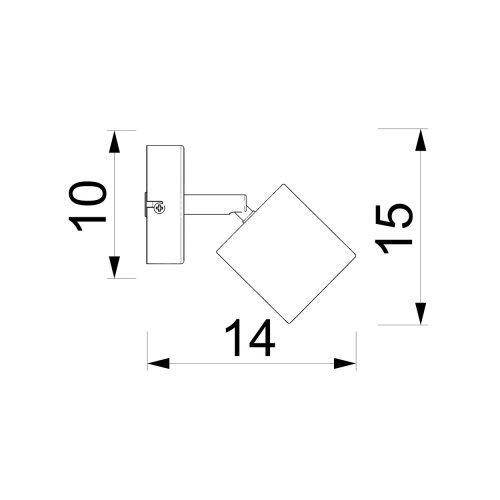  Zidni spot DEMIA 1xGU10/8W/230V bež Slike