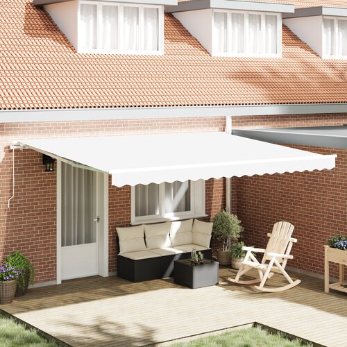 VidaXL Zamenjalno blago za tendu za okvir 4.5x3 m bela Slike