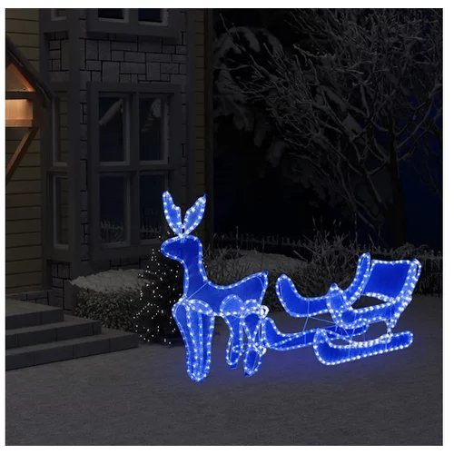  Božični okras jelen in sani z mrežo s 432 LED lučkami
