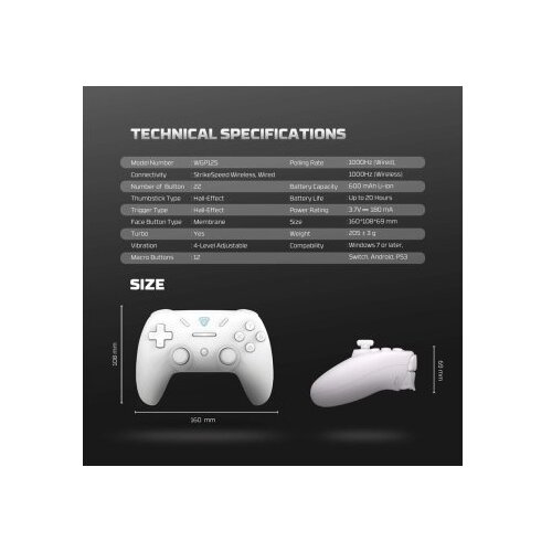 Joypad wireless fantech WGP12S revolver iii beli Slike