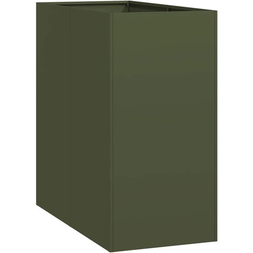 Maison Chic Cvetlični Lonec - Cvetlično korito olivno zelena 40x80x80 cm Jeklo, (21790276) Cene