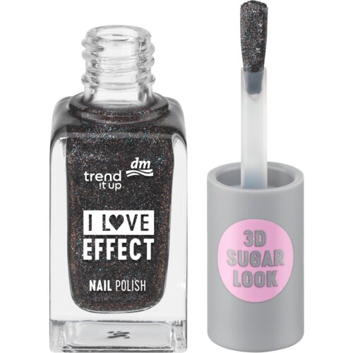 trend !t up i love effect lak za nokte - 040 black glitter 8 ml Cene