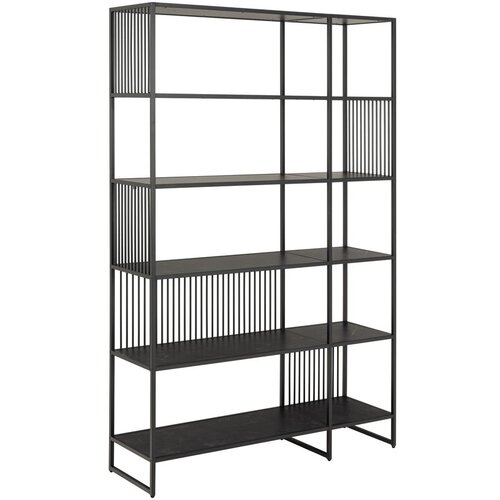 Actona Crna biblioteka 120x185x35 cm Strington &amp;ndash; Slike